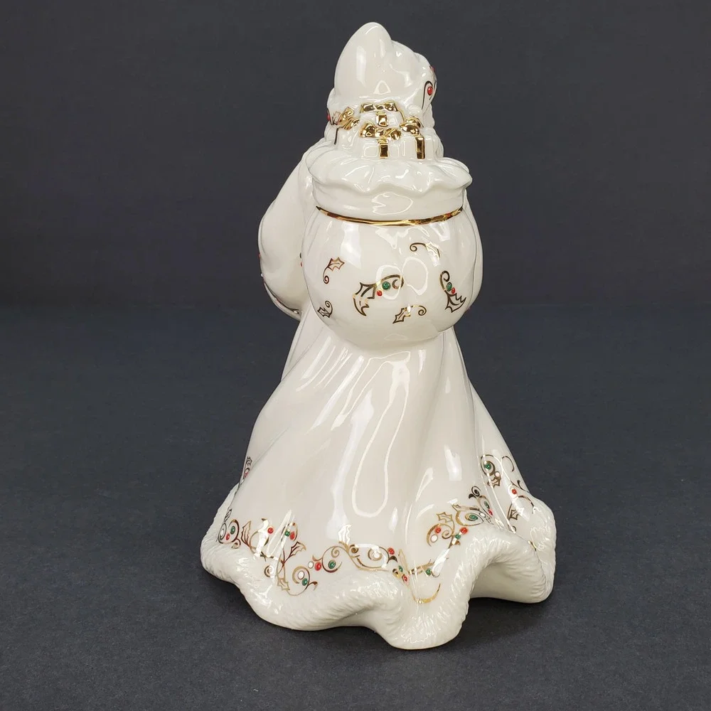 Lenox China‎ Jewels Country Santa Figurine 10th In Series Ivory Gold 6238224